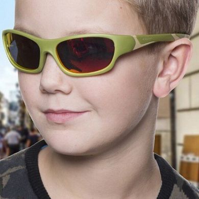Дитячі сонцезахисні окуляри Koolsun кольору хакі серії Sport (Розмір: 6+) (KS-SPOLBR006)