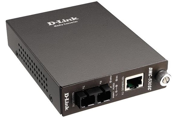 Медіаконвертер D-Link DMC-530SC 100BaseTX - 1x100BaseTX-100BaseFX, SM 30км, SC (DMC-530SC)