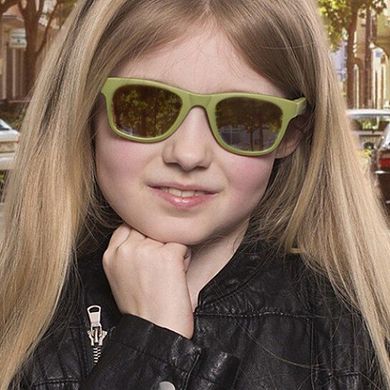 Дитячі сонцезахисні окуляри Koolsun кольору хакі серії Wave (Розмір: 1+) (KS-WAOB001)