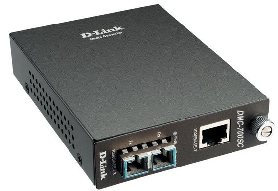 Медіаконвертер D-Link DMC-700SC 1xGE-1GBaseSX, MM 550 м, SC (DMC-700SC)