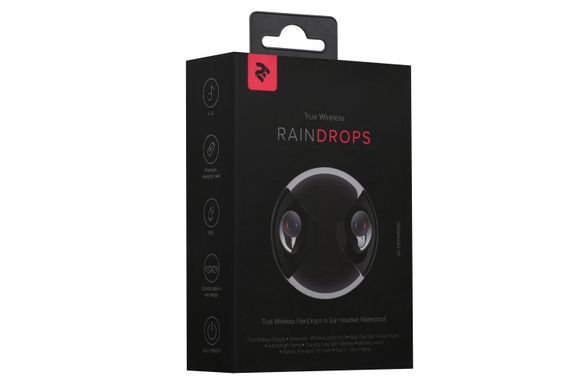 Навушники 2E RainDrops True Wireless Waterproof Mic Black (2E-EBTWRDBK)