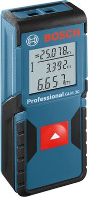 Далекомір лазерний Bosch Professional GLM 30, ± 2мм, 0,15-30 м, синій (0.601.072.500)