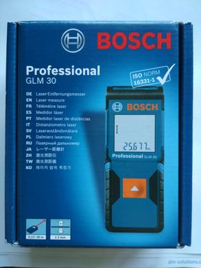 Далекомір лазерний Bosch Professional GLM 30, ± 2мм, 0,15-30 м, синій (0.601.072.500)