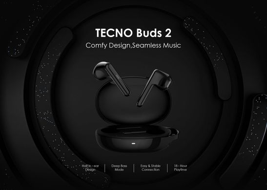 Наушники TECNO Buds 2 Black (4895180765681)