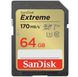 Карта памяти SanDisk SD 64GB C10 UHS-I U3 R170/W80MB/s Extreme V30 (SDSDXV2-064G-GNCIN)