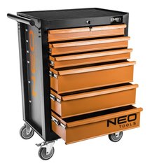 Візок для інструменту NEO, 6 ящиків, 680x460x1030 мм, вантажопідйомність 280 кг, сталевий корпус (84-221)