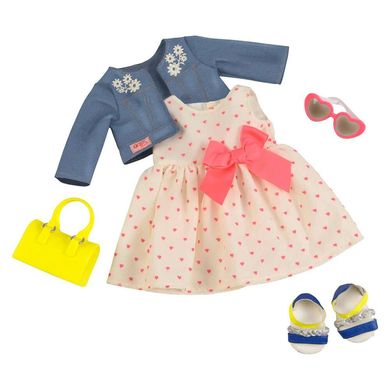 Набор одежды для кукол Deluxe Платье с сердечками и жакетом (BD30246Z)