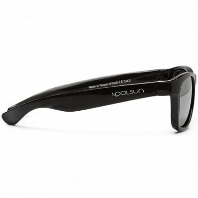 Дитячі сонцезахисні окуляри Koolsun чорні серії Wave (Розмір: 1+) (KS-WABO001)