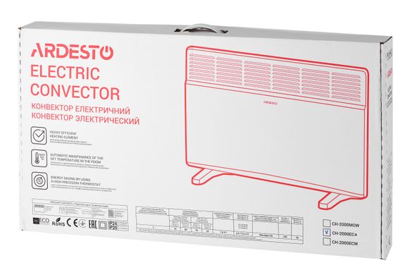 Конвектор электрический ARDESTO СН-2000ECA 2000 Вт 20 м2 (CH-2000ECA)