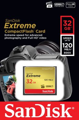 Карта пам'яті SanDisk 32GB CF Extreme R120/W85MB/s (SDCFXSB-032G-G46)