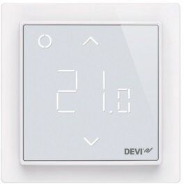 Терморегулятор DEVIreg Smart (+5+45С), Wi-Fi, 85 х 85мм, макс. 15A, белый (140F1141)