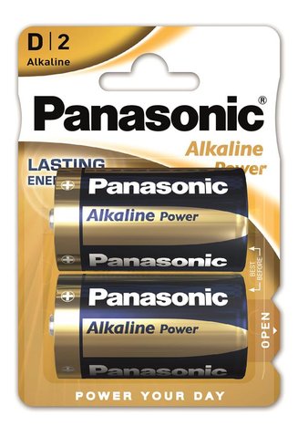 Батарейка Panasonic ALKALINE POWER щелочная D (LR20) 2 шт (LR20REB/2BP)