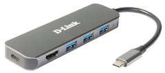 USB-Хаб D-Link DUB-2325 3xUSB3.0, 1xUSB-C, 1xHDMI подключение USB-C (DUB-2333)