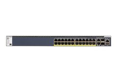 Коммутатор стекируемый NETGEAR M4300-28G-POE+ (GSM4328PA) 24x1GE PoE+ 2x10GE 2xSFP+ управляемый L3 (GSM4328PA-100NES)