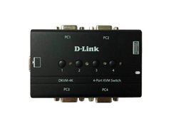 KVM-переключатель D-Link DKVM-4K rev B 4port w/2 Cables (DKVM-4K)