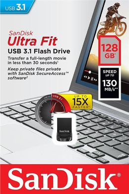 Накопичувач SanDisk 128GB USB 3.1 Ultra Fit (SDCZ430-128G-G46)