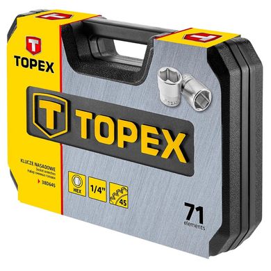 Набор инструмента TOPEX 38D645, 71 шт., 1/4 " (38D645)