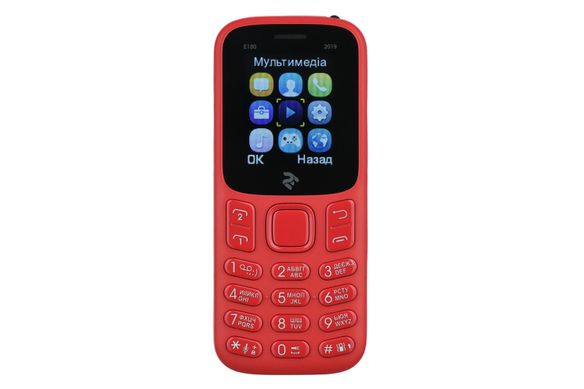 Мобильный телефон 2E E180 2019 DUAL SIM Red (680576170057)