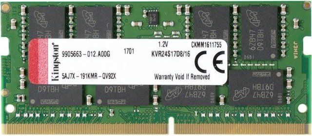 Пам'ять для ноутбука Kingston DDR4 2400 16GB SO-DIMM (KVR24S17D8/16)
