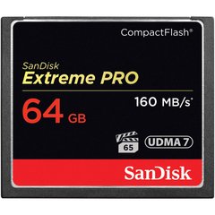Карта памяти SanDisk 64GB CF Extreme Pro R160/W150MB/s (SDCFXPS-064G-X46)