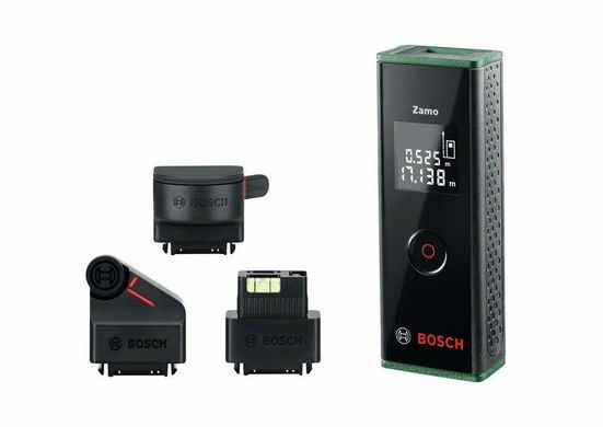 Далекомір лазерний Bosch Zamo SET ± 3 мм, 0.15-20 м, + 3 адаптери (0.603.672.701)
