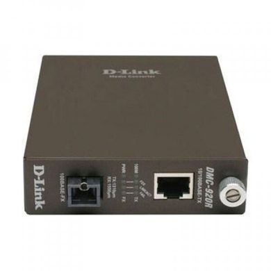 Медіаконвертер D-Link DMC-920R 1x100BaseTX - 100BaseFX, WDM (ТХ 1310нм, RX 1550), SM 20km, SC (DMC-920R)