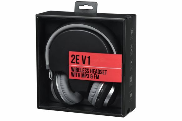 Навушники 2E V1 ComboWay ExtraBass Wireless Over-Ear Mic Black (2E-OEV1WBK)