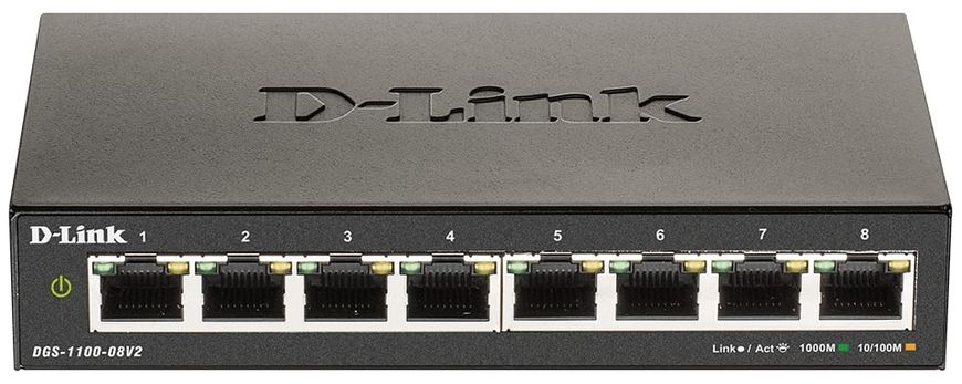 Коммутатор D-Link DGS-1100-08V2 8xGE EasySmart (DGS-1100-08V2)