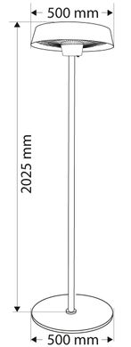 Обогреватель инфракрасный Neo Tools напольный 2000Вт высота 2.1м 50х50х20.2см IP34 (90-036)