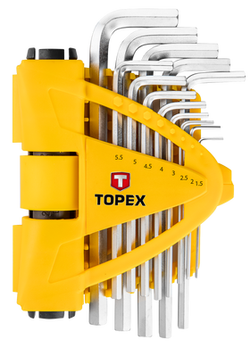 Ключі шестигранні TOPEX 1.5-10 мм, набір 13 шт. (35D970)