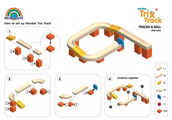 Конструктор Wonderworld Trix Track Поворот WW-7004