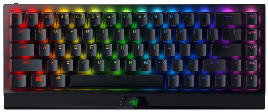 Клавиатура игровая Razer BlackWidow V3 Mini HyperSpeed Green Phantom Ed. WL/BT/USB US RGB Black (RZ03-03892000-R3M1)