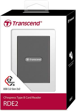 Кардридер Transcend USB 3.2 Type-C CFexpress Type B Серый (TS-RDE2)