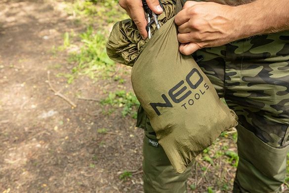 Гамак Neo Tools з москітною сіткою матеріал нейлон 210T до 200 кг 330x140 см шнура сумка для перенесення (63-123)