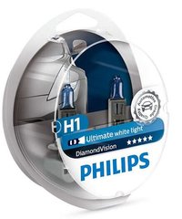 Автолампы Philips H1 Diamond Vision, 5000K, 2шт (12258DVS2)