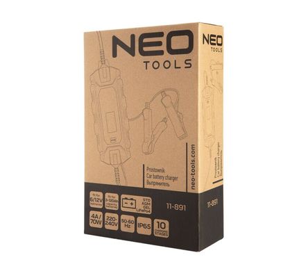 Зарядний пристрій Neo Tools 4A 70 Вт 3-120 Ah для кислотних AGM GEL акумуляторів (11-891)