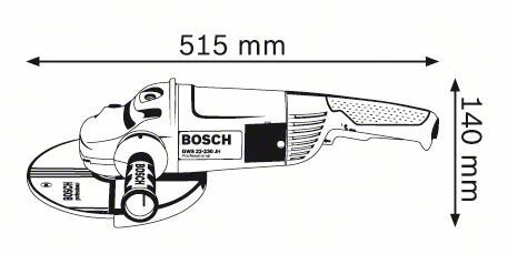 Шліфмашина кутова Bosch GWS 22-180 H, 180мм, 2200Вт, 8500 об/хв (0.601.881.103)