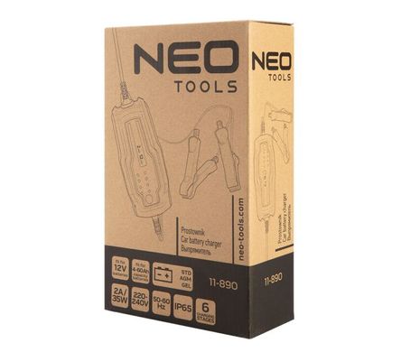 Зарядний пристрій Neo Tools 2 А 35 Вт 4-60 А·год для кислотних AGM GEL акумуляторів (11-890)