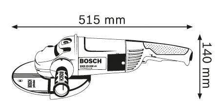 Шліфмашина кутова Bosch GWS 22-230 JH, 2200Вт, 230мм, 6500об/хв (0.601.882.203)