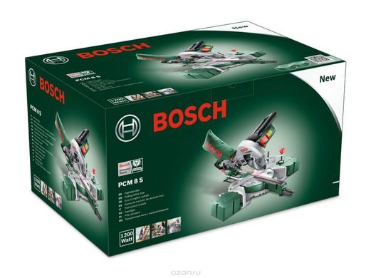 Пила торцювальна Bosch PCM 8S, 1200Вт, 216х1.4х30 мм (0.603.B10.100)