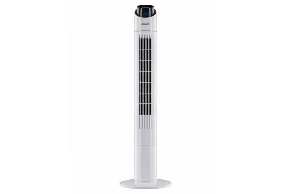 Вентилятор підлоговий Ardesto FNT-R44X1W колонного типу 50 Вт висота 110 см дисплей таймер пульт ДК білий