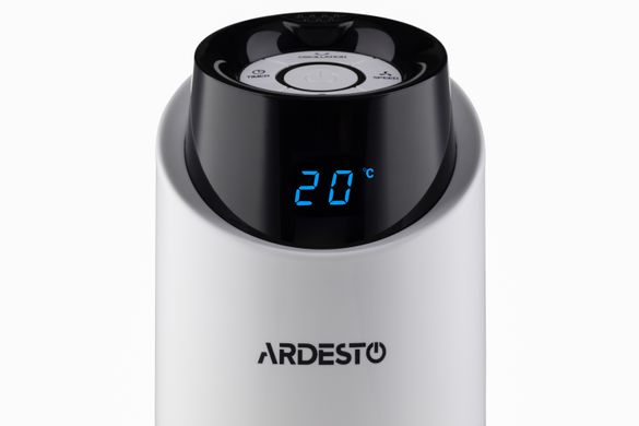 Вентилятор напольный Ardesto FNT-R44X1W колонного типа 50 Вт высота 110 см дисплей таймер пульт ДУ белый (FNT-R44X1W)
