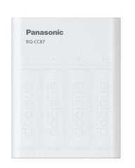 Зарядний пристрій Panasonic USB in/out з функцією Power Bank, для АА/ААА акумуляторів (BQ-CC87USB)