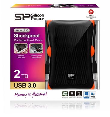 Жорсткий диск Silicon Power 2.5" USB 3.2 2TB Armor A30 Black Orange (SP020TBPHDA30S3K)