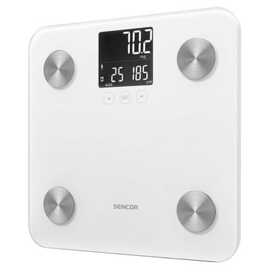 Весы напольные Sencor 180 кг AAAx3 стекло белый (SBS6025WH)