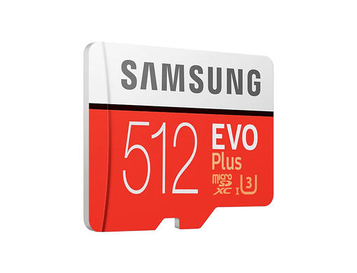 Карта памяти Samsung 512GB microSDXC C10 UHS-I U3 R100/W90MB/s Evo Plus V2 + SD адаптер (MB-MC512HA/RU)