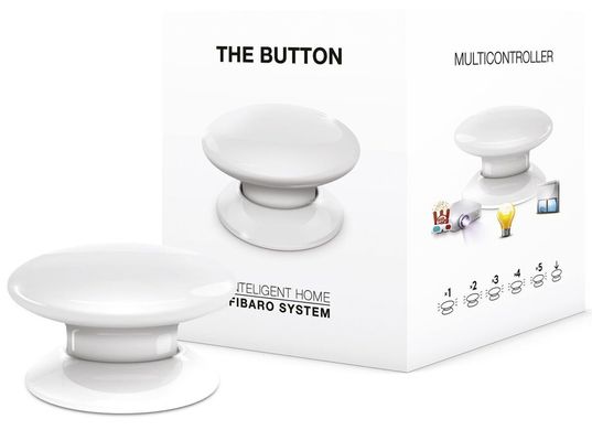 Розумна кнопка Fibaro The Button, Z-Wave, 3V ER14250, біла (FGPB-101-1_ZW5)