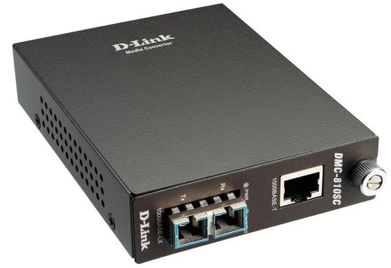 Медіаконвертер D-Link DMC-810SC 1x1GE-1GBaseLX, SM 10 км, SC (DMC-810SC)