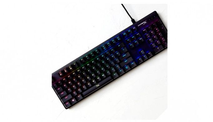 Клавіатура HyperX Alloy Origins Red USB RGB PBT ENG/RU, Black (639N3AA)